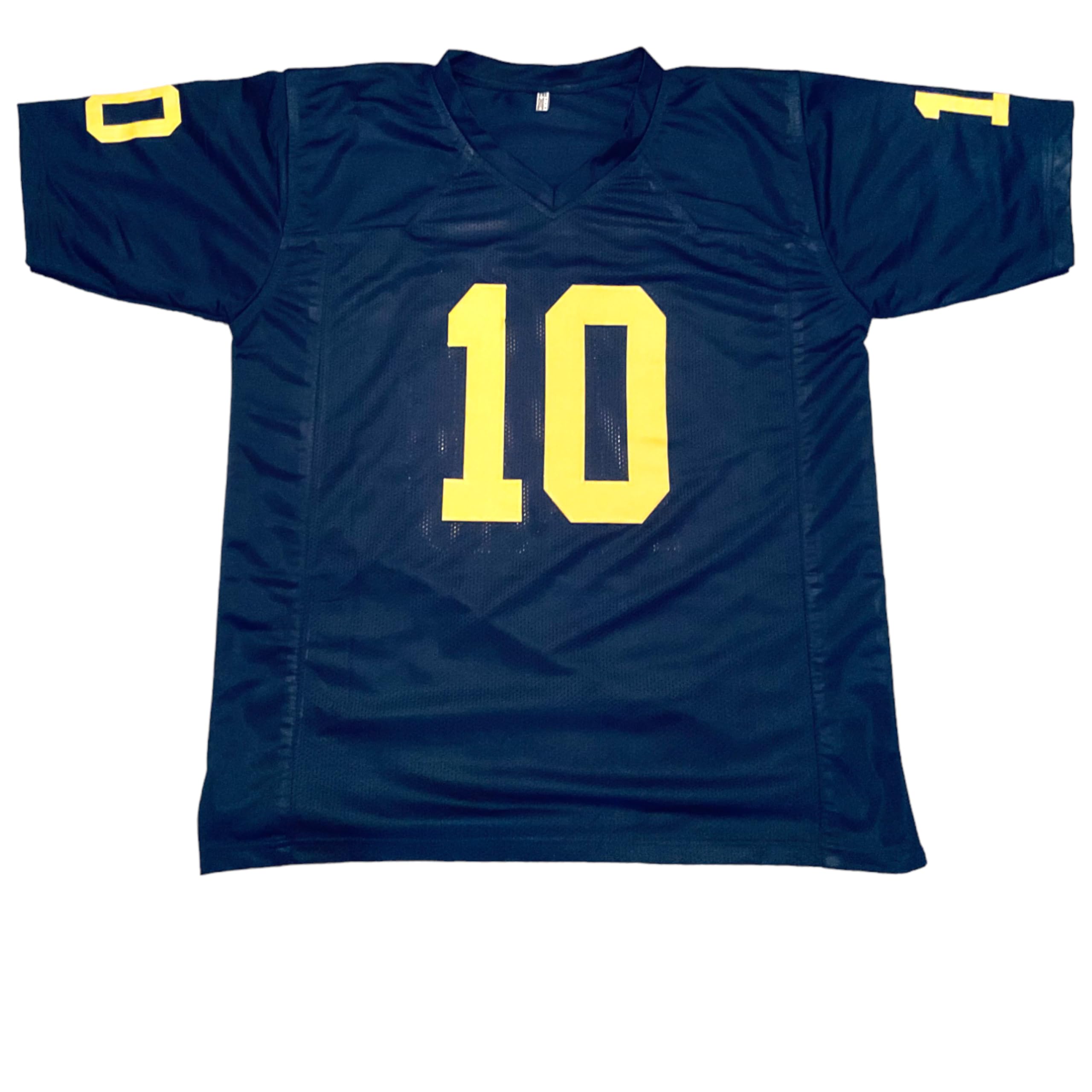 Generic Tom Brady Blue Jersey Stitched Custom Football New No Brand/Logos (US, Alpha, Medium, Regular, Regular, Blue)