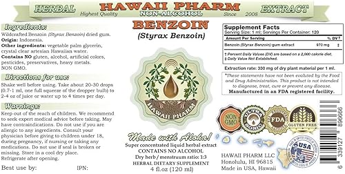 Miniatura 2 de Extracto líquido sin alcohol de benjuí, glicerita de goma de benjuí (Styrax Benzoin) 2 oz