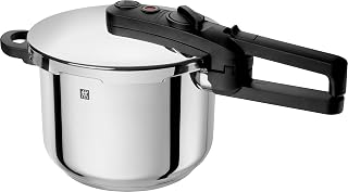 ZWILLING EcoQuick II Schnellkochtopf/Dampfdrucktopf, 22 cm, 6L, für alle Herdarten inkl. Induktion, Edelstahl, Silber