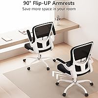 Vista 3 de Silla de oficina ergonómica, cómoda silla giratoria para oficina en casa, silla de escritorio de malla transpirable, silla de computadora de apoyo