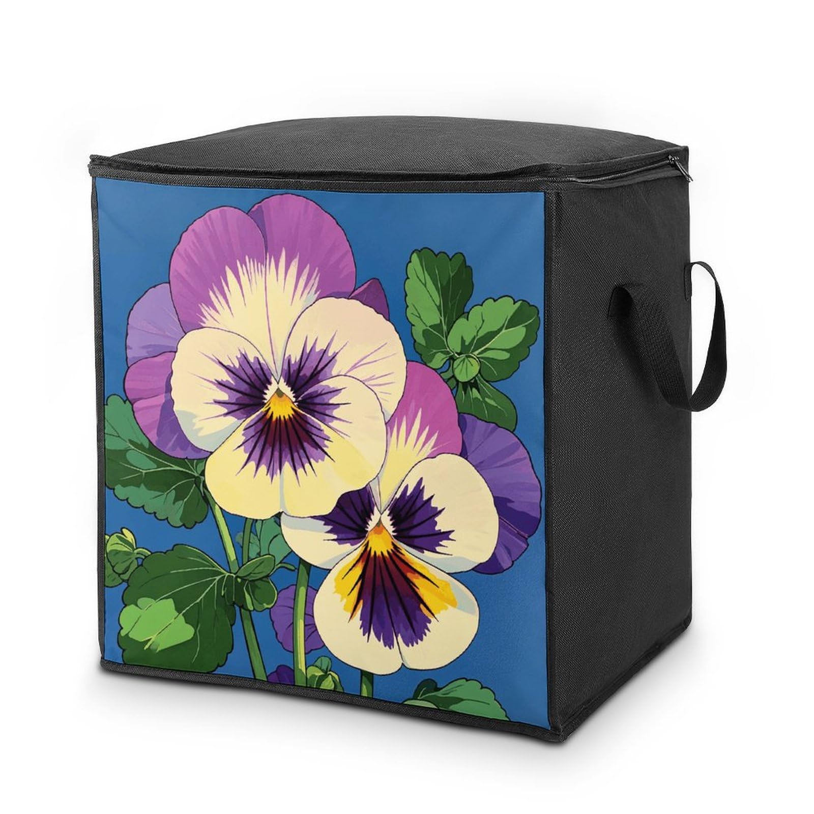 Sac de rangement pour courtepointe avec poignées robustes Pansy