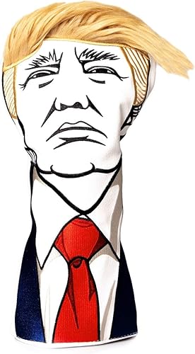 Pins & Aces Keep America Great Premium - Funda para la cabeza del club de golf, cuero de calidad, hecha a mano, divertida cubierta para la cabeza,