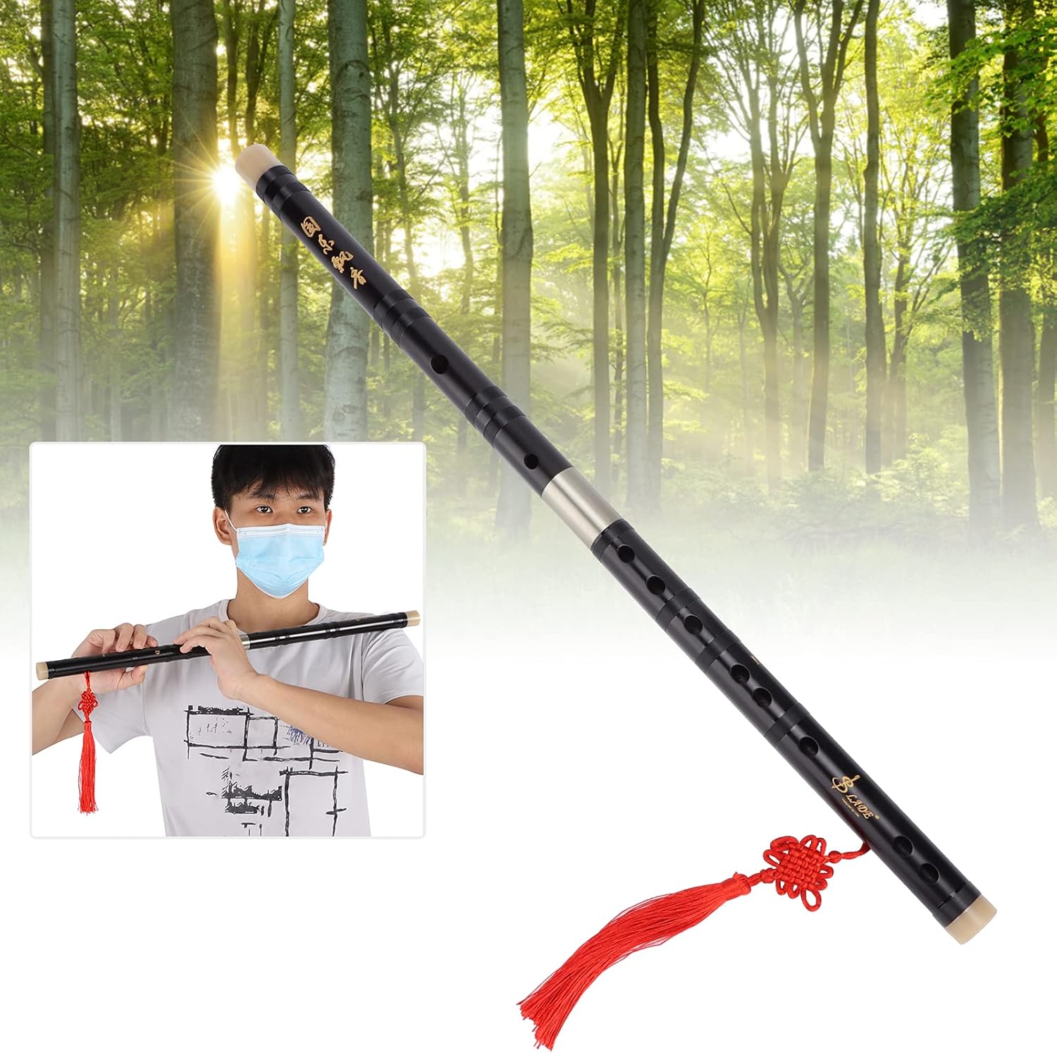 バンブーフルート 細かく刻まれたパフォーマンス初心者のためのパフォーマンスの試験のためのバンブーフルート Dキー, 青 新登場