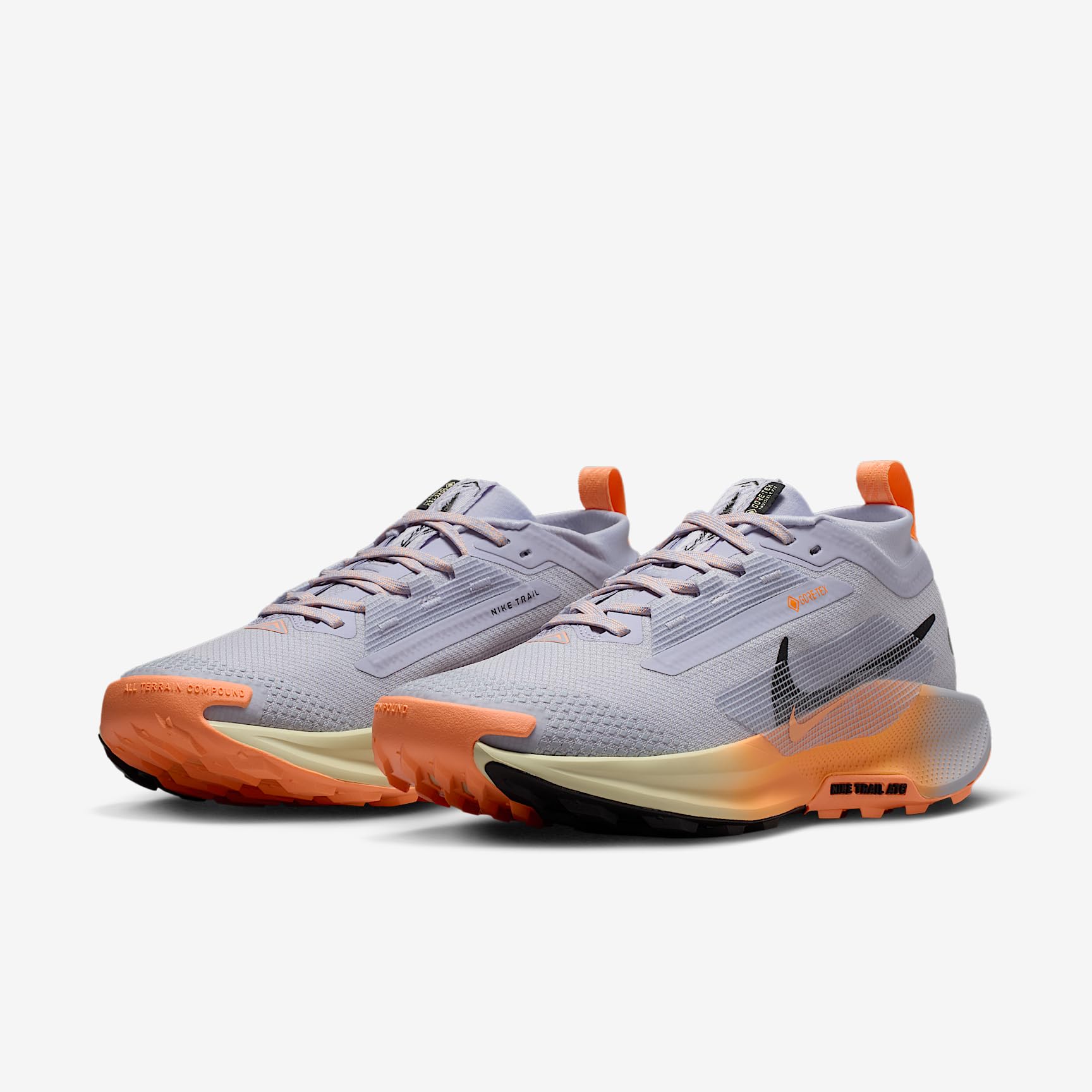 NIKE W Pegasus Trail 5 GTX - Scarpe da Corsa da Donna, Ghost Black Malt Orange Pulse, 41 EU