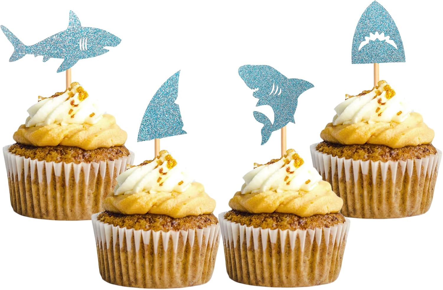 36 Pack baby shark birthday decorations.bluey Cupcake