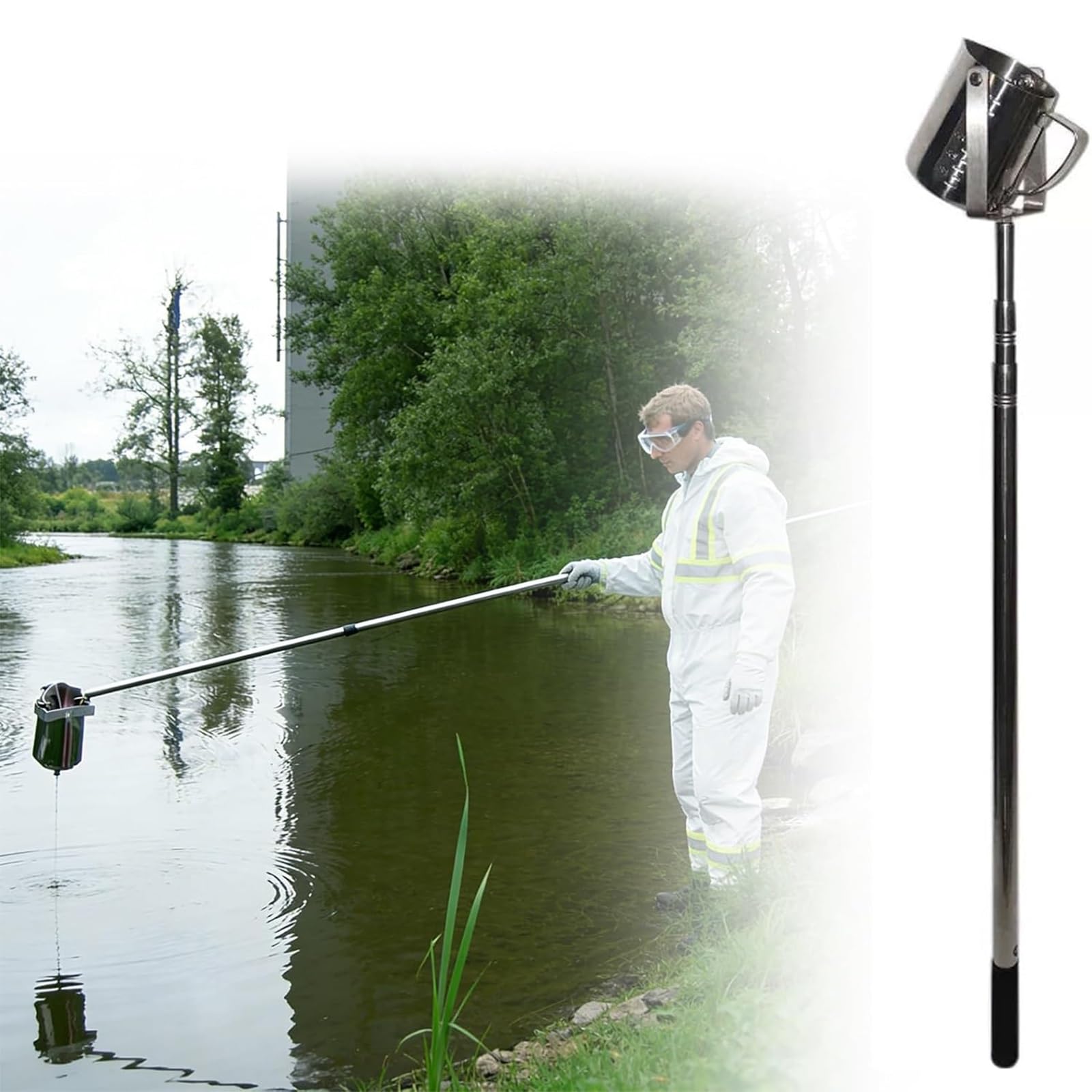 Campionatore telescopico dell'acqua, siviera di campionamento dell'acciaio inossidabile con il becher del pendolo per uso industriale