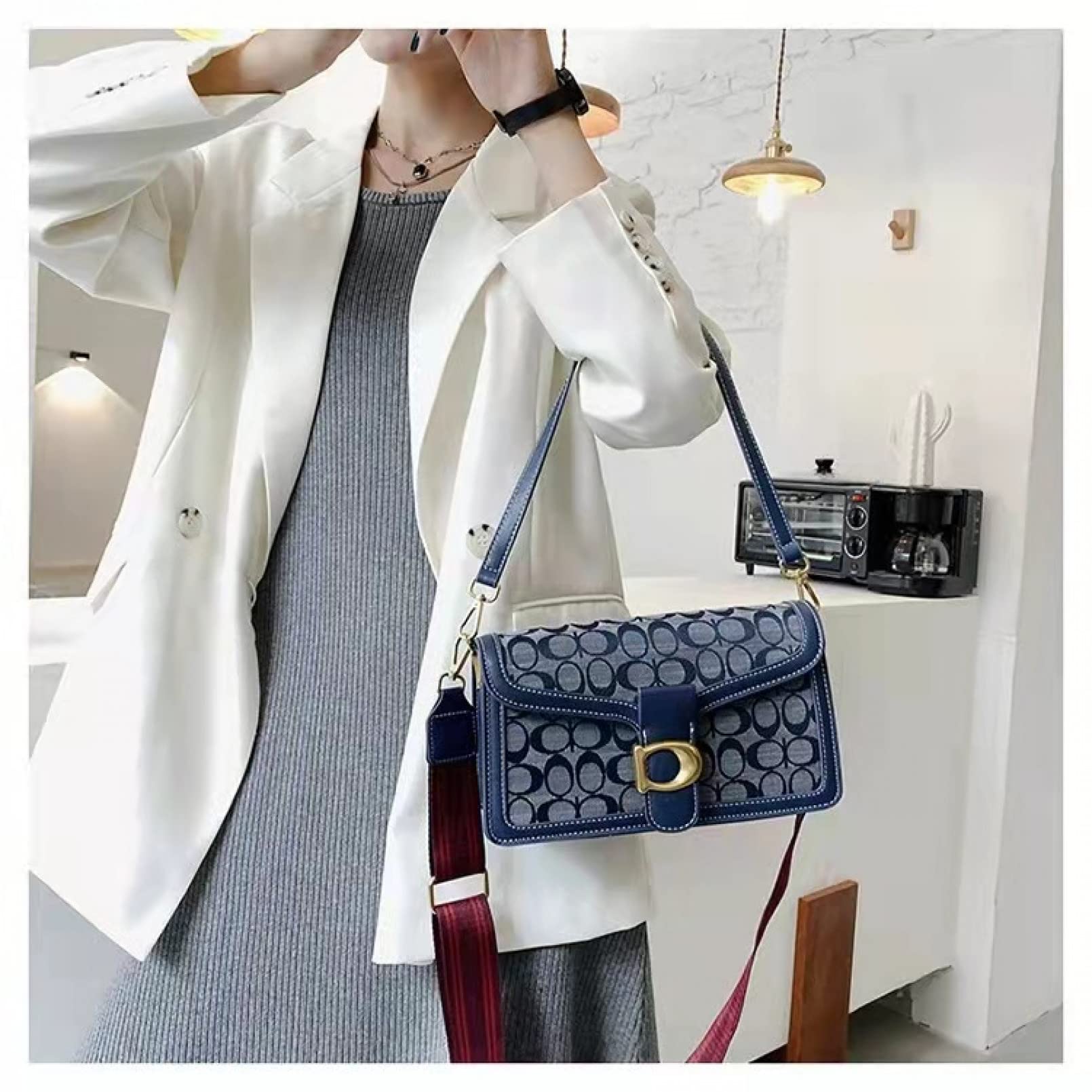 BAJIE borsa donna mini Mala Tabby Denim Bolsa Multifunzionale Crossbody Bolsa De Ombro