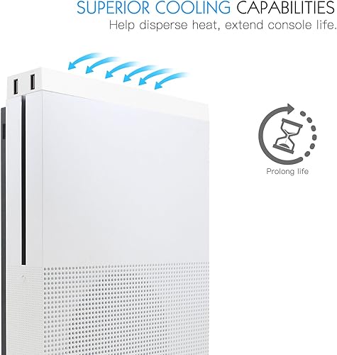 Miniatura 2 de MoKo Xbox One S Cooling Fan, Cooling Fan Stand Compatible with Xbox One S with 3 Built-in High Speed Fans, 2-Port USB Charing & Data Syncing and LH