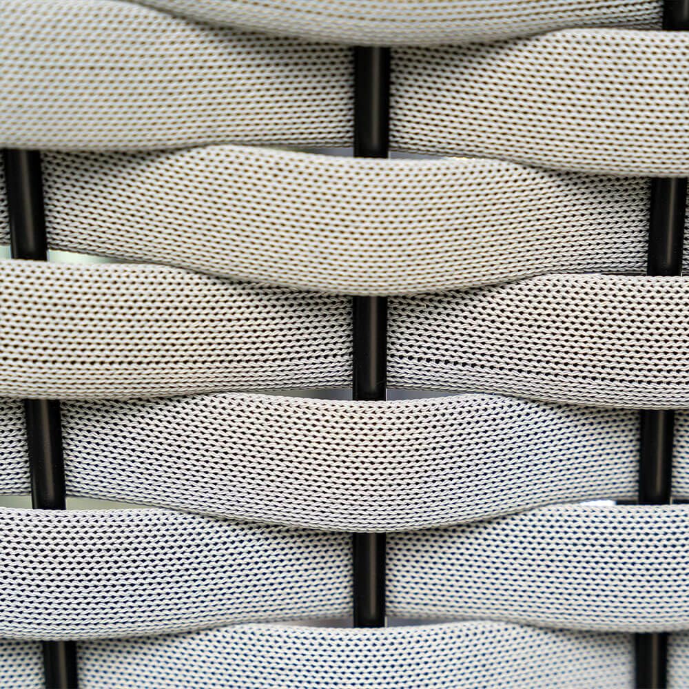 HOME DELUXE Poltrona sospesa in corda intrecciata CADEIRA grigio chiaro – 2 posti | poltrona sospesa con corda corda corda di corda