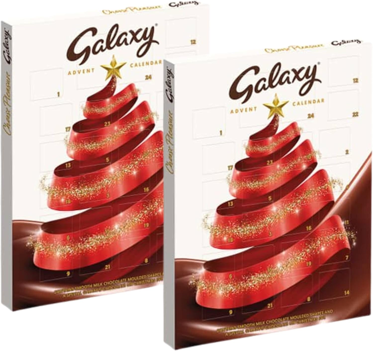 2 x Galaxy Chocolate Christmas Advent Calendars 2023 Kids Christmas