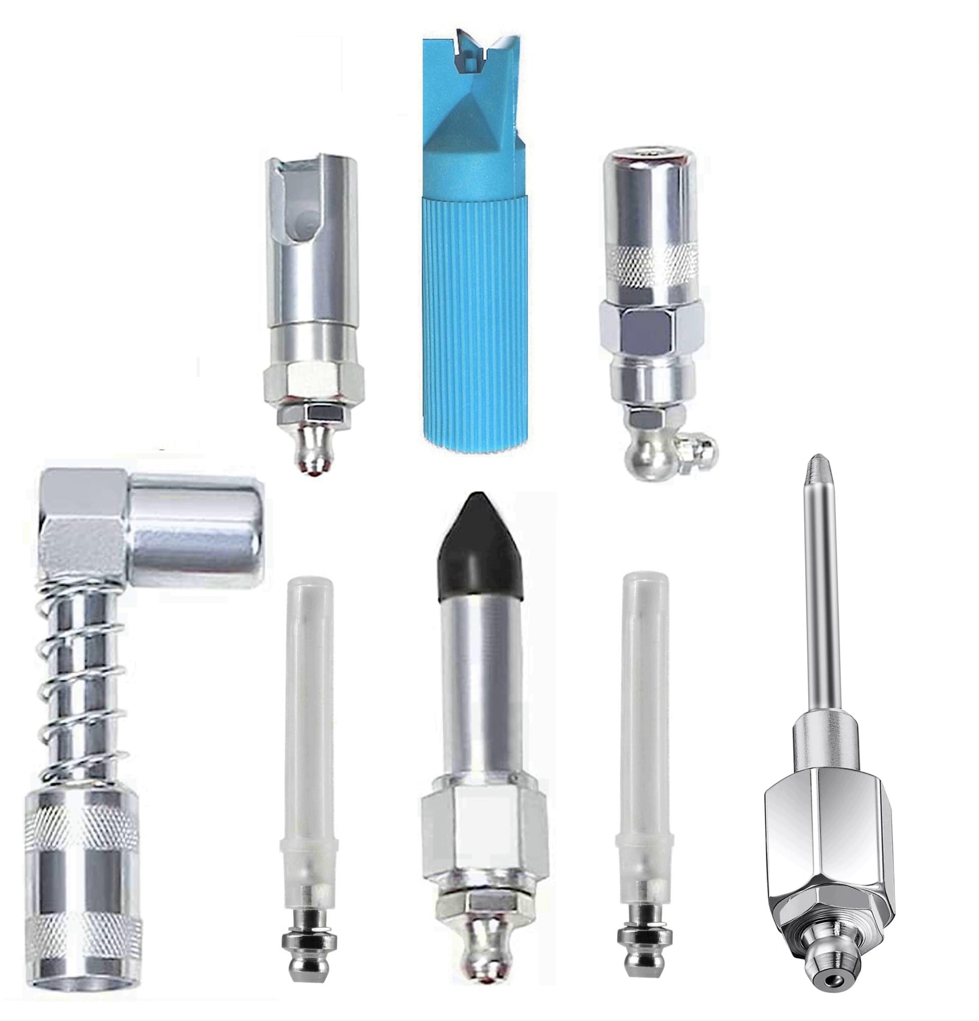OKYOUK Grease Gun Accessory Set,Grease Injector Needle Nozzle Dispenser,Grease Gun Fittings and Gun Tips for injecting Grease into Sealed CV Joints