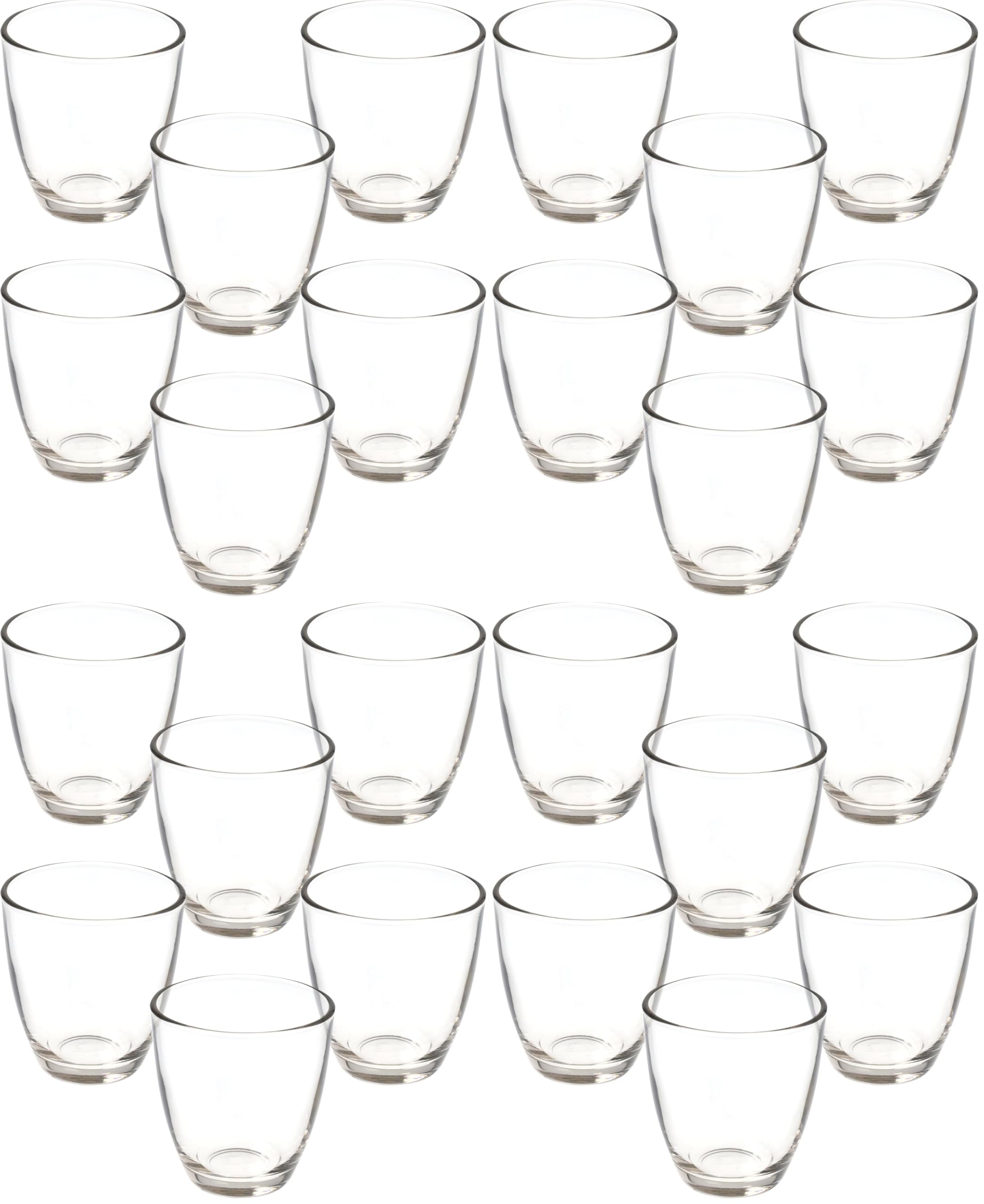 Set de 6 vasos Tognana Tokyo de vidrio transparente 250 cc en pack de 4