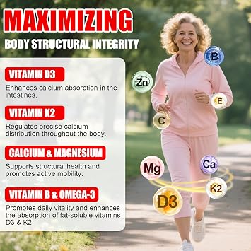 Organic Womens D3 K2 Vitamin Gummies: D3 10000 IU Chewable Vegan Multivitamins Supplement with B12 B6 B9 Plus Magnesium Omega Zinc Calcium - for Immune Energy Skin Support (120Count)