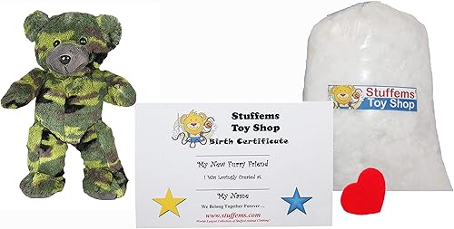 Haz tu propio juego de oso de camuflaje de 8 pulgadas, no requiere costura