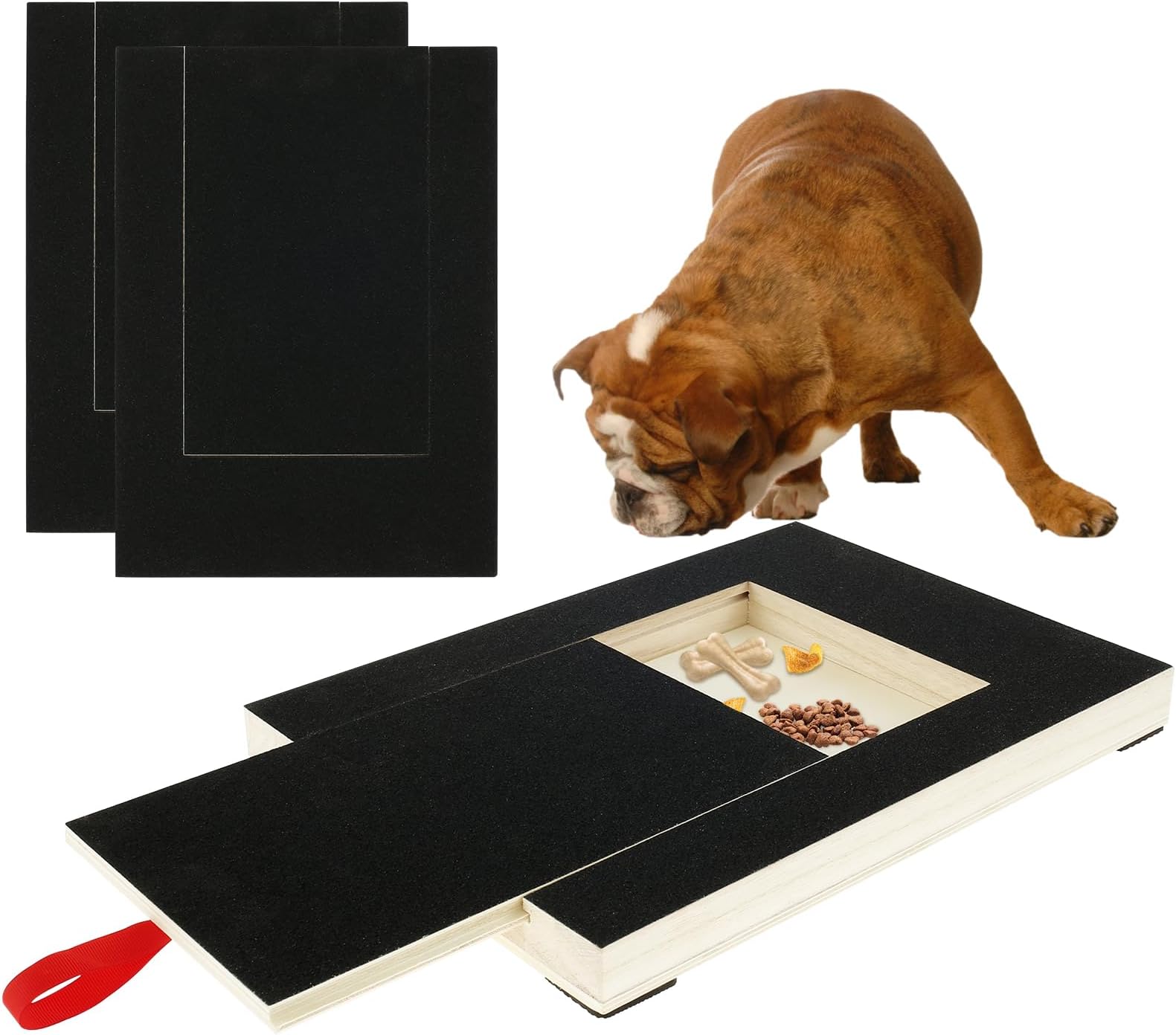 Sponsored Ad โ Jetcloud Dog Nail Scratch Board File,Wooden Dog Nail File Board with Built-in Snack Box and Sandpaper, Puppy Nails Grinding Pad Scratcher for Pet Nails Care