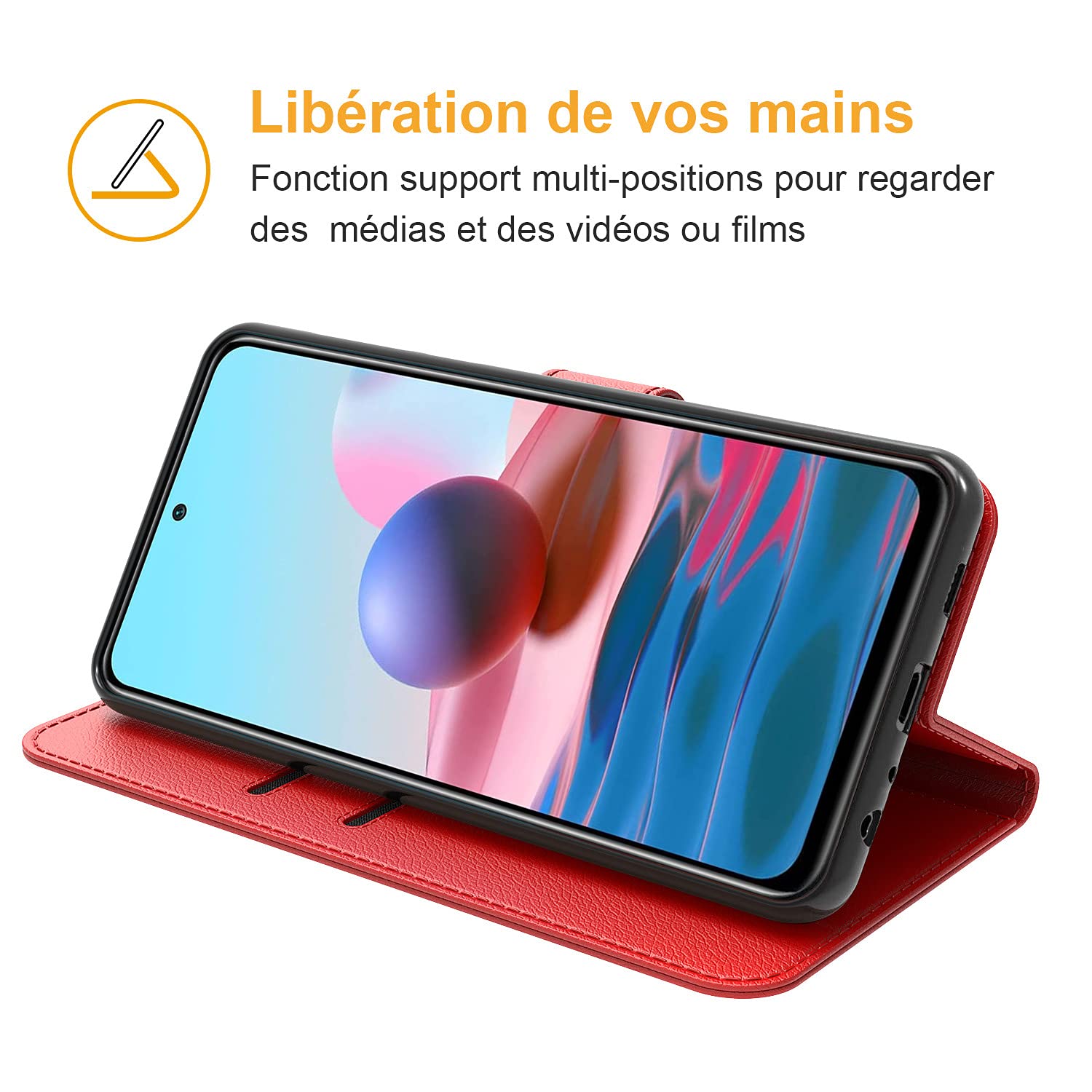 KENHONER Coque pour Xiaomi Redmi Note 10 4G / Note 10S, Housse