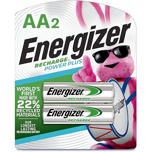 Energizer Power Plus Rechargeable AA Batteries (2 Pack), Double A Batteries