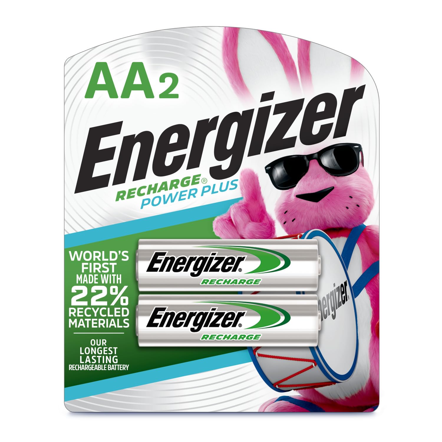 Energizer Energizer Rechargeable Batteries, AA Size, 2-Count