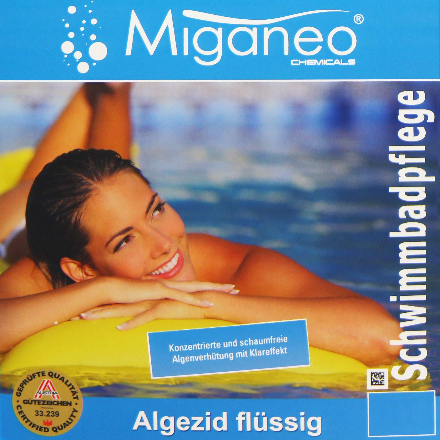 Miganeo Algezid schaumfreie Algenverhütung Algizid Klareffekt Pool 20 Liter