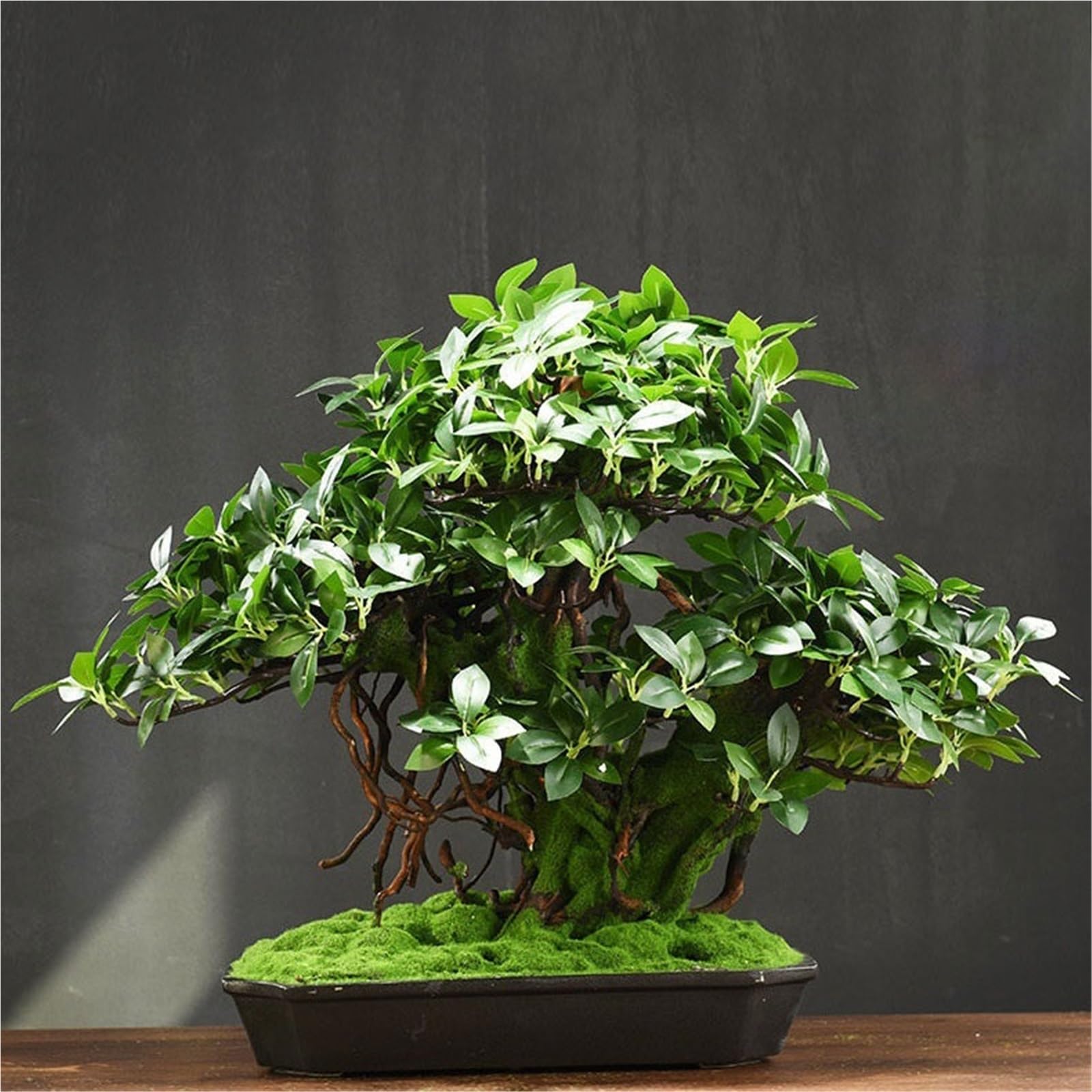 Duże sztuczne Ficus sztuczne rośliny bonsai zielony salon