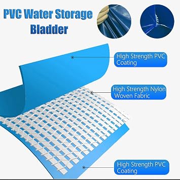 Water Storage Containers Large-Capacity Water Storage Bladder for Camping, Bathtub/ Emergency Water Storage/ Home, Soft Foldable Storage Containers/ Cistern/ Water Bag for Fire Protection Domestic Wat