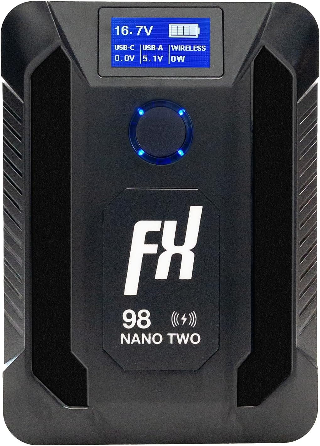 FXLION Mini V Mount Battery Nano Two, 98Wh/ 6800mAh V Mount Battery with USB-C Input/Output, USB-A Output, Dual D-tap Outputs for Camera, Monitor, Light and Smartphone, Support 15W Wireless Charging