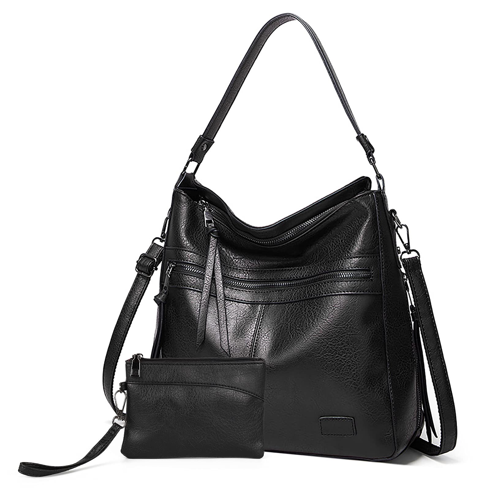 Gladdon Handtassen dames leer hobo tassen grote capaciteit schoudertas designer meervoudige tas shopper mode schoudertas, Koffie1, Large