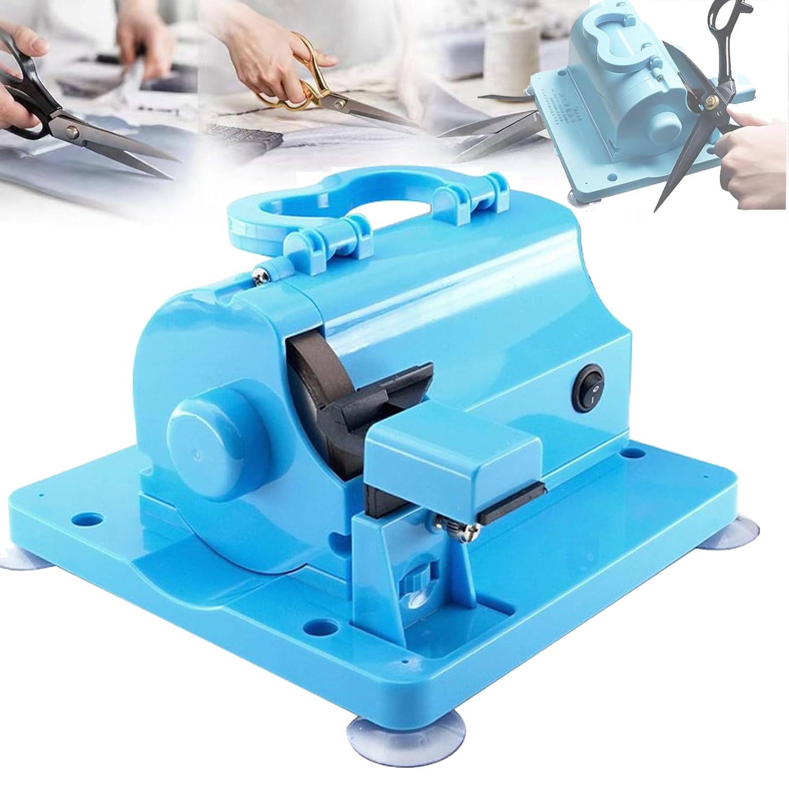 VILA SMO Professional Scissor Sharpening Tool, 4500rpm Knife Sharpening Machine With Diamond Wheel, Stable Suction Base, For Fabric Shears, Hand-cutting Shears, Craft Scissors.