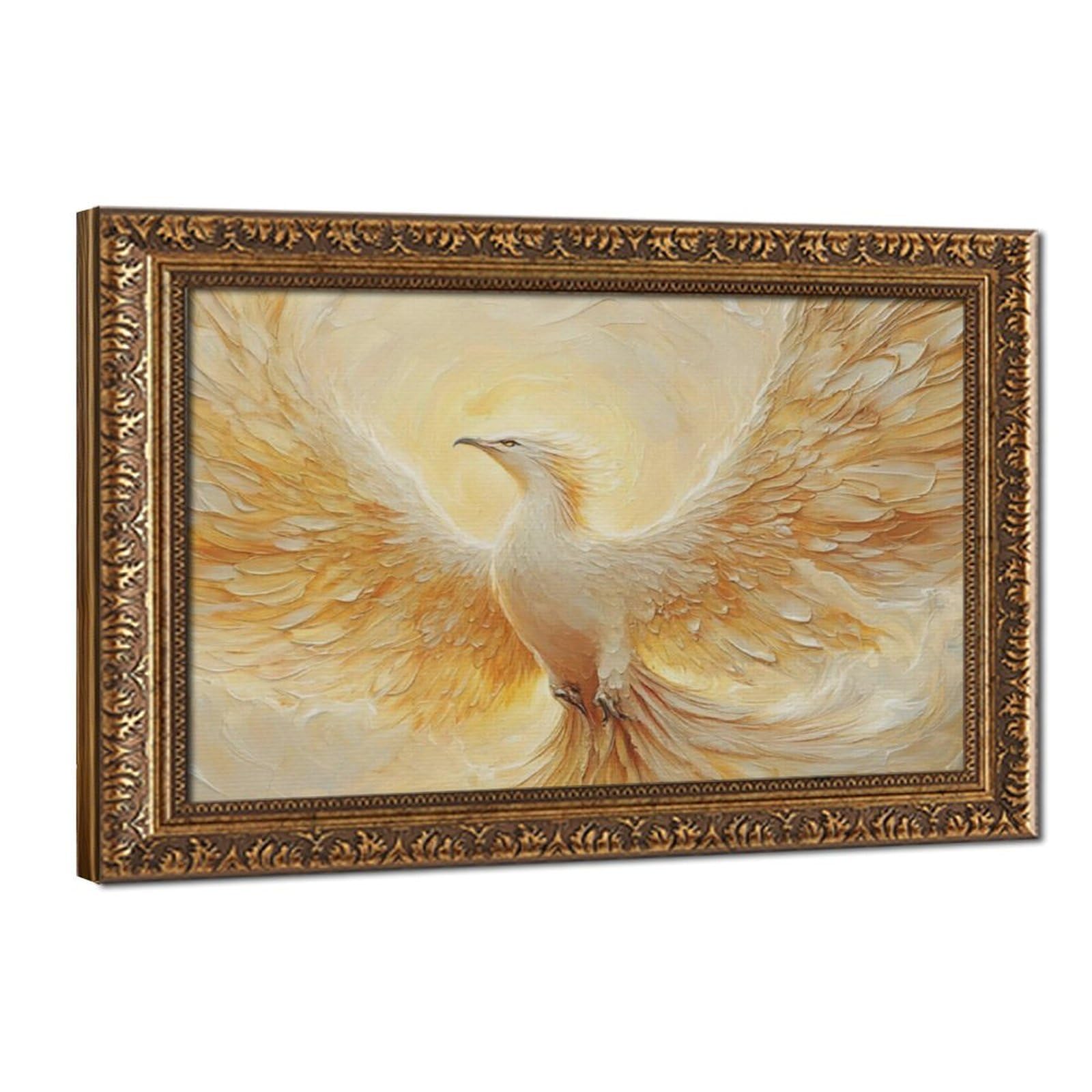 Bareronor Beautiful Phoenix Bird Canvas Poster Bedroom Decor Landscape Office Room Decor Gift 12" L X 18" W