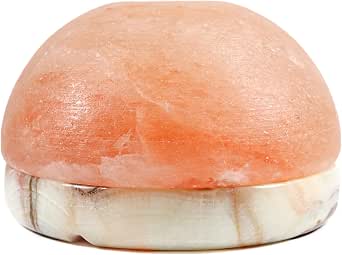 Himalayan Secrets Salt Dome Lamp | for Warming Up Hands and Feet (9" Onyx Stone Base)