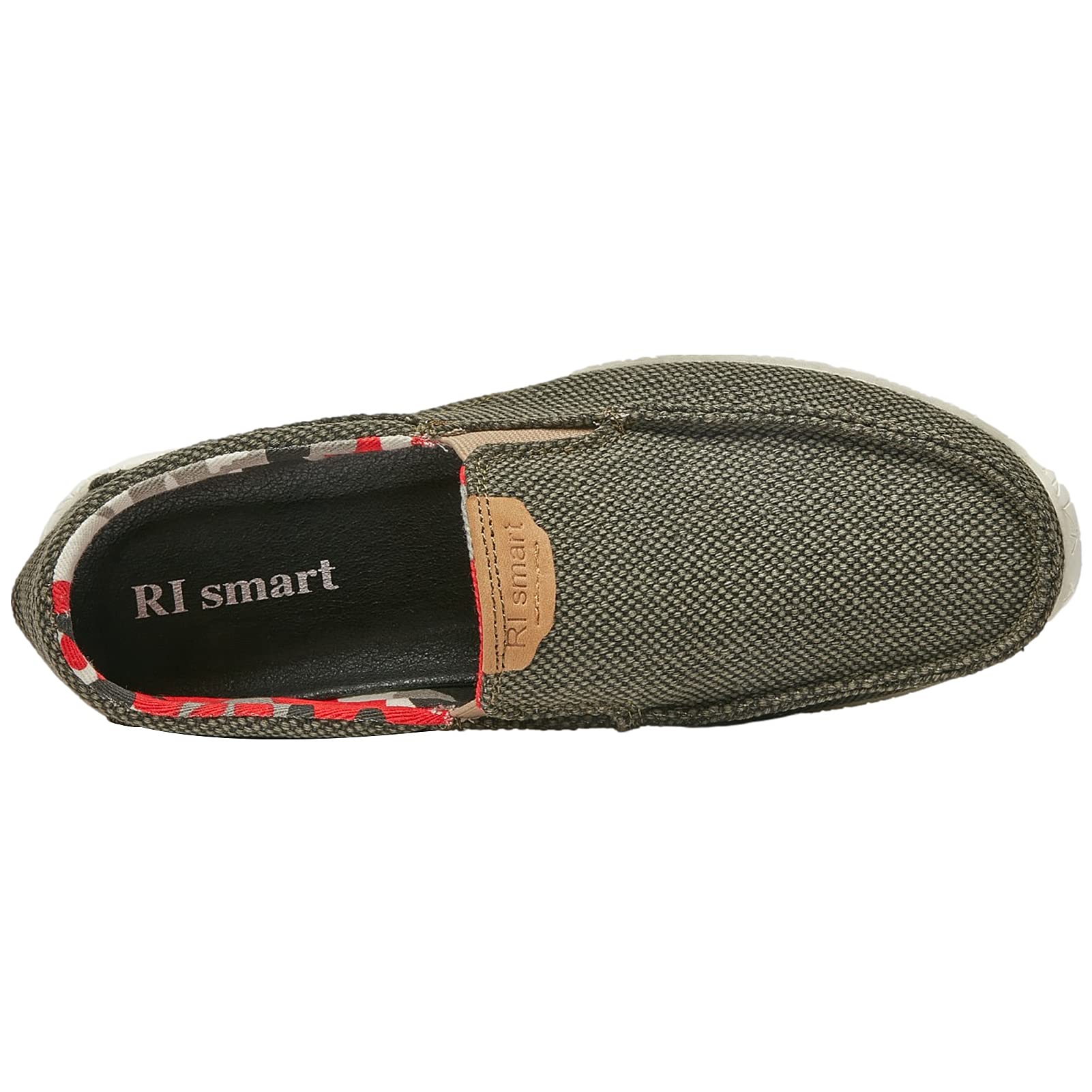 rismart Mocassini Slip-on da Uomo Casuale Tela Antiscivolo Comodo Scarpe da Passeggio