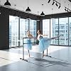 Minifactory Portable Freestanding Ballet Barre, Tall Double Ballet Bar for Dance Training, Heavy-Duty Metal Dance Barre for Home, Studio & Ballet Practice