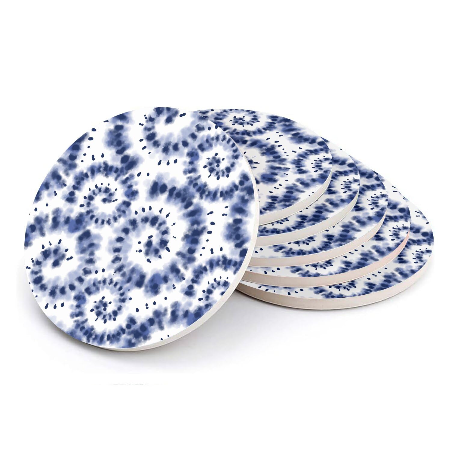 Sous-verre céramique Shibori haut de gamme au motif japonais traditionnel pour salon raffiné
