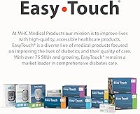 Vista 7 de EasyTouch Sistema de monitoreo de glucosa con 3.3 ft, 10 lancetas giratorias, 1 dispositivo de punción