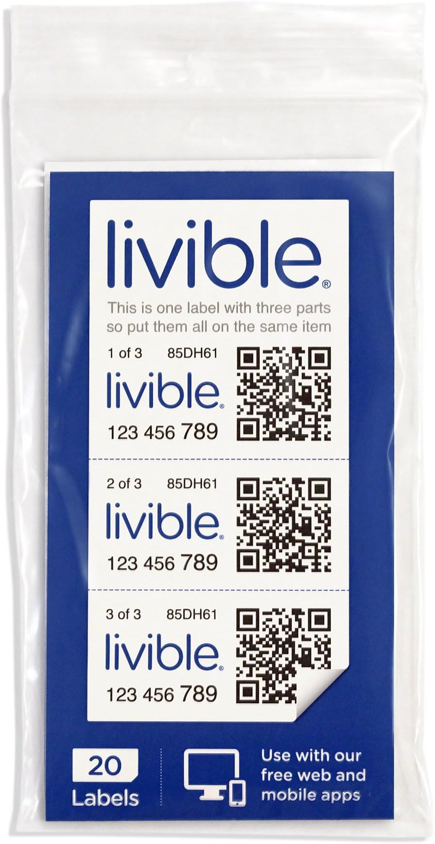 Livible Labels - for use with Free app and Amazon Cloud Storage
