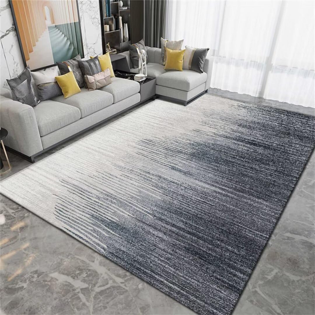 Tapis de décoration luxueux gris 160X200cm au style minimaliste