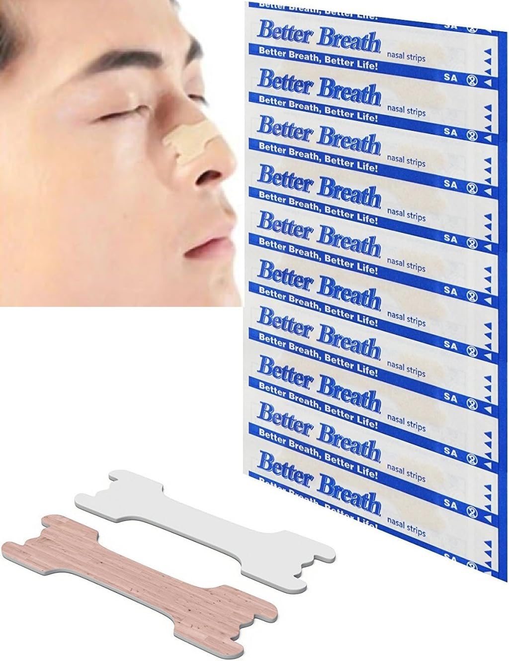 JERN Nasal Strips for Reduce Snoring Nasal Congestion Relief Better Breath Anti Snoring Improve Sleeping Strips Pack of 30 Strips