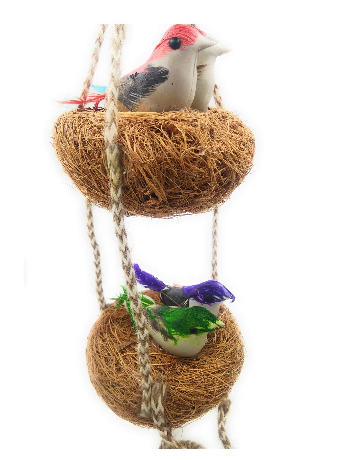 SHINDE EXPORTS Decorative Artificial Birds Nest Hanging Made of Natural Grass Best for Balcony Home Decor and Gifting