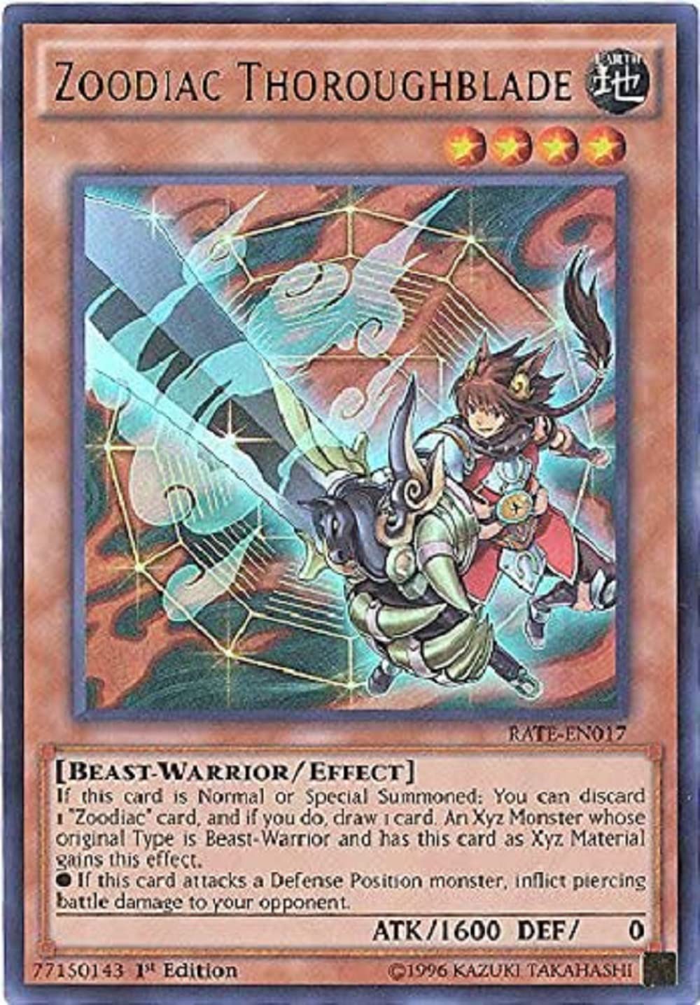 Amazon.com: yugioh - Zoodiac Thoroughblade RATE-EN017 Ultra Rare