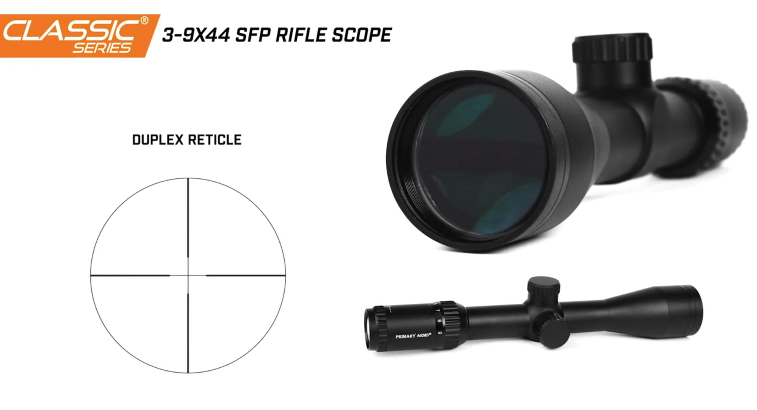 Amazon.com : Primary Arms Classic Series 3-9x44mm SFP Rifle Scope