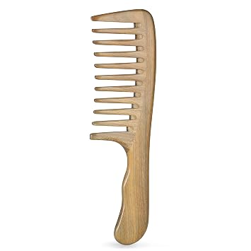 Wood Hair Comb for Women Men, Wide Tooth Comb for Curly Thick Long Wet Dry Hair, Wooden comb for Hair Massage Detangle