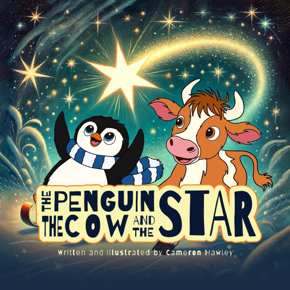 The Penguin the Cow and the Star: Percy the penguin and Clara the cow journey beyond their world to chase a shooting star, discovering friendship, courage, and unexpected miracles along the way