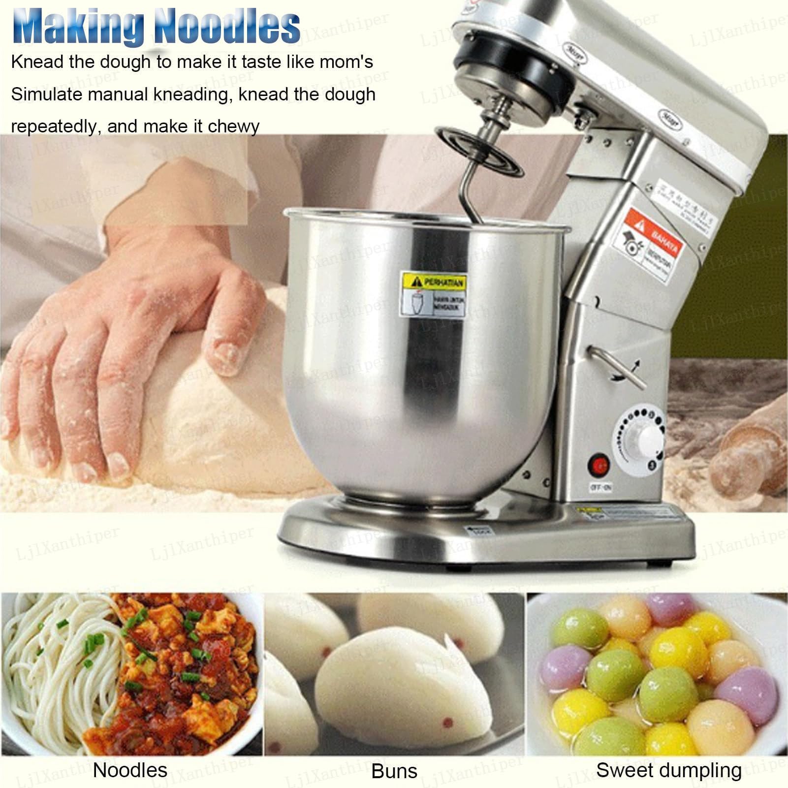 Blender Do Pizzy,Elektryczny Mikser Stojący,3 Regulowane Prędkości,Z Trzepaczką Do Jajek,Trzepaczką I Hakiem Do Ciasta,Komercyjny Mikser Do Ciasta Kuchennego,Do Ciasteczek,Ciasta White-10L