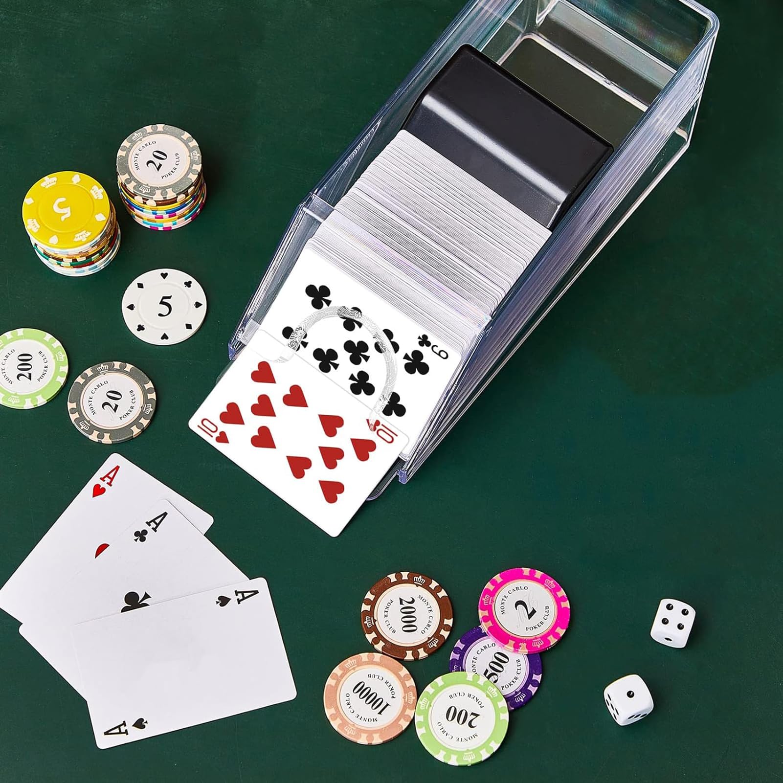 Distributeur De Cartes Blackjack Shoe 4 Decks – Qualité Casino, Poker & Jeux De Cartes
