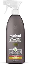 Method Heavy Duty Degreaser, Lemongrass Scent, Oven Cleaner & Stove Top Cleaner, 28 Oz Spray Bottle (Pack of 1),(Packaging may vary)