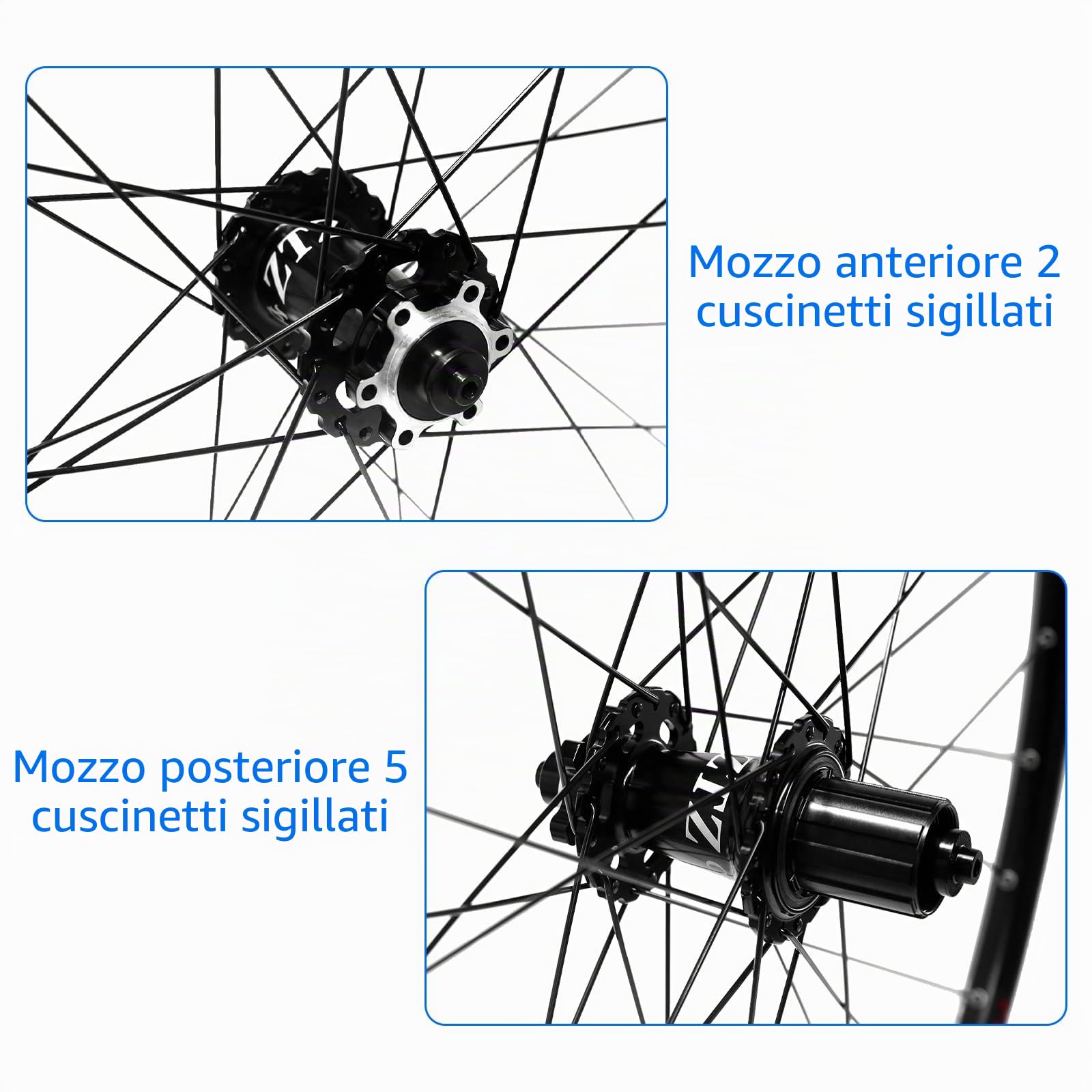 Set di ruote per mountain bike da 26"/27,5"/29" cerchi in lega di ultraleggeri 32H ad alta resistenza,set di ruote MTB con freno a disco a sgancio rapido
