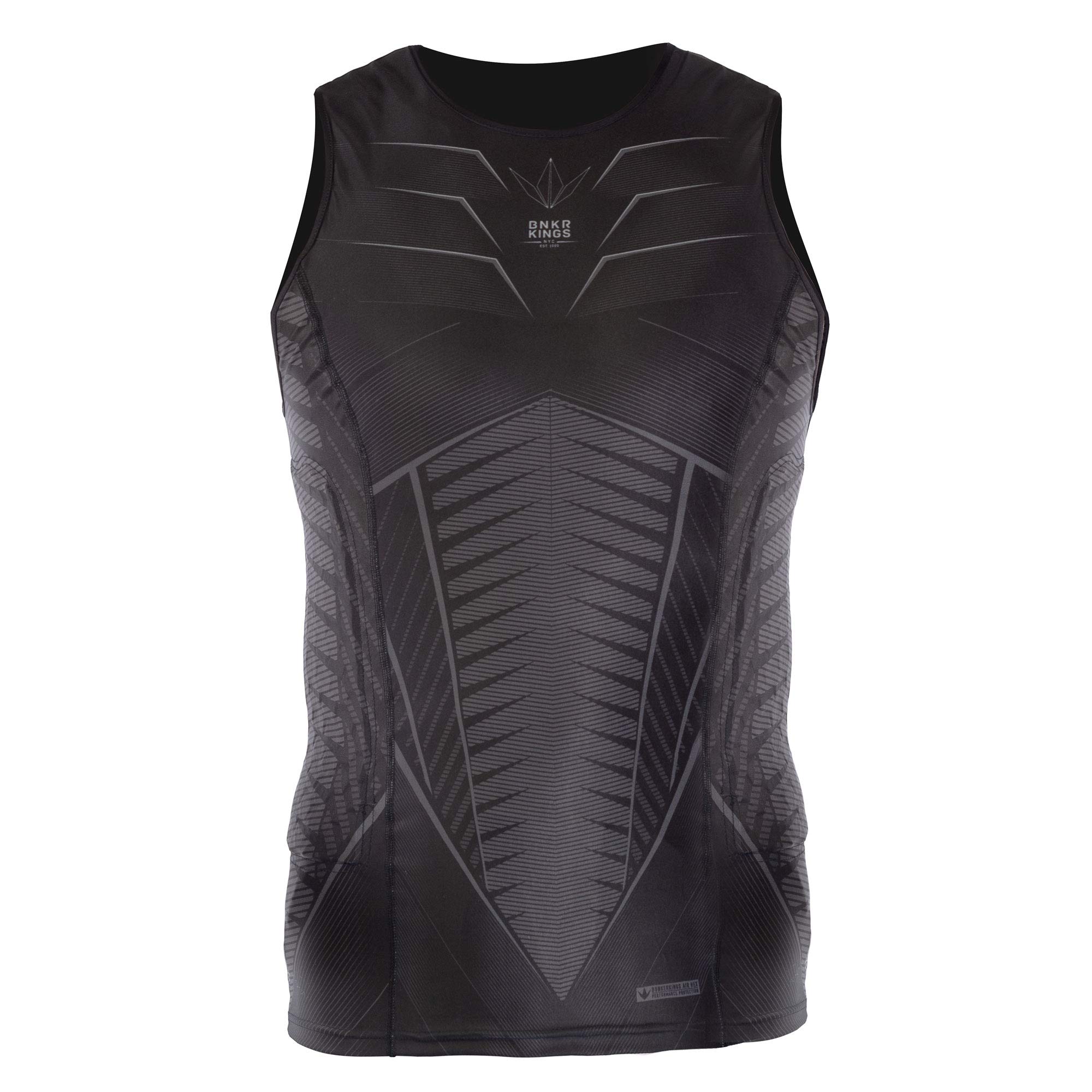 Bunkerkings Fly Compression Lightweight Sleeveless Top/Chest Protector - Black