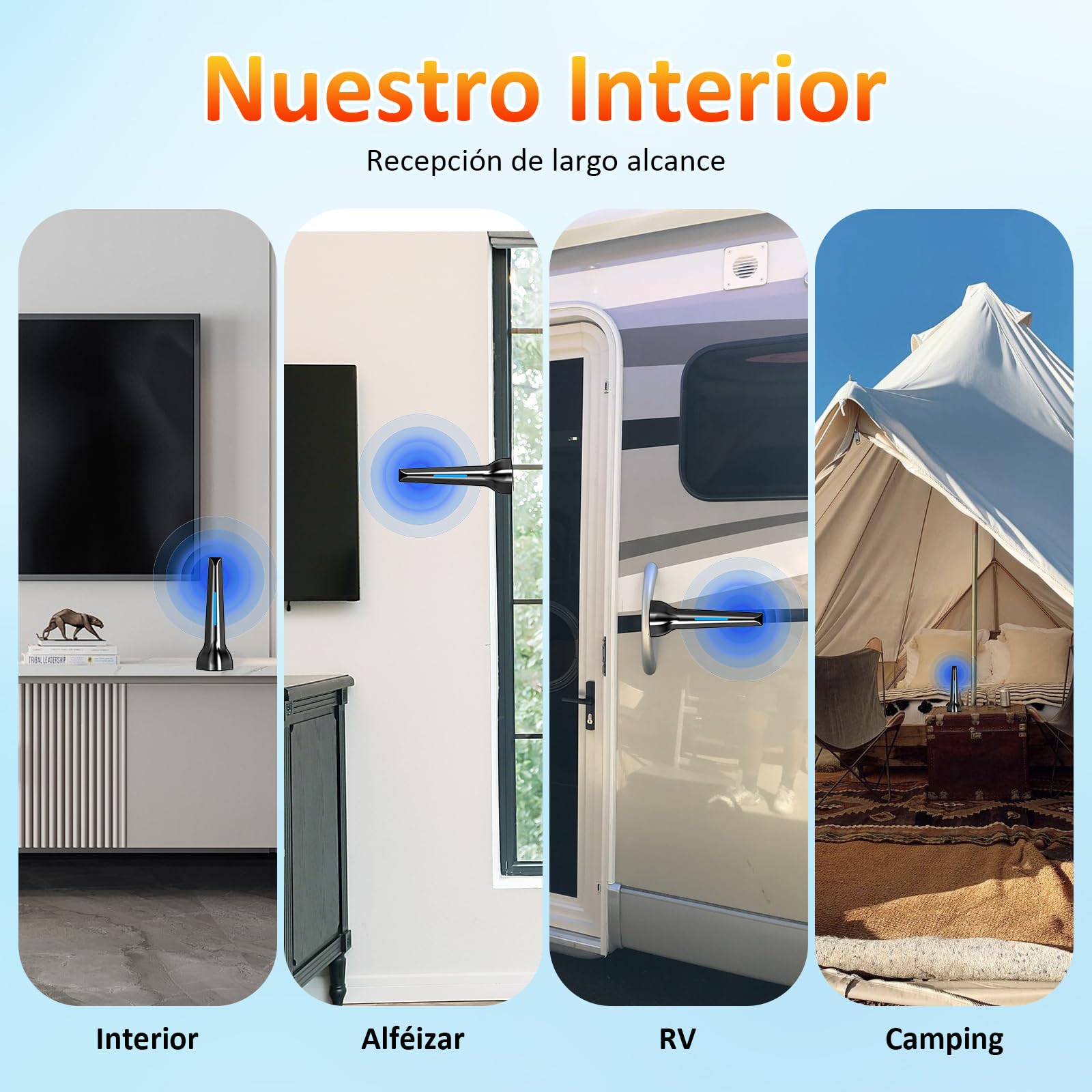 Antenna per TV interna,Antenna interna potente,Antenna HDTV