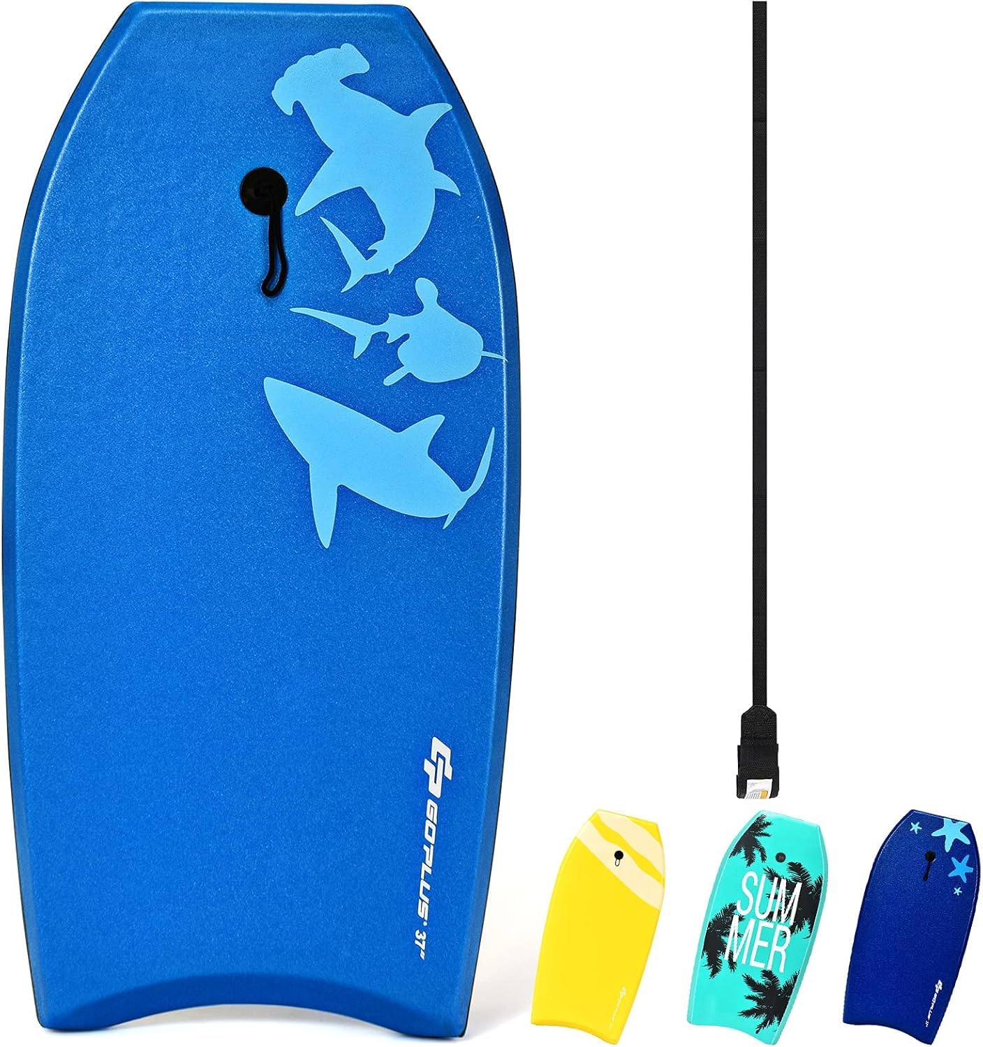 RELAX4LIFE Tabla de Natación Portátil XPE HDPE Antideslizante Bodyboard para Niños y Adultos
