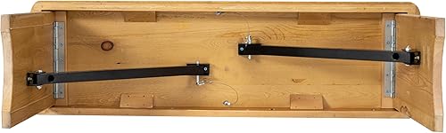 Miniatura 18 de Merrick Lane Tinsley - Banco plegable de pino macizo rústico antiguo de 40 x 12 pulgadas Rústico antiguo,Blanco rústico antiguo,Negro lavado,Natural